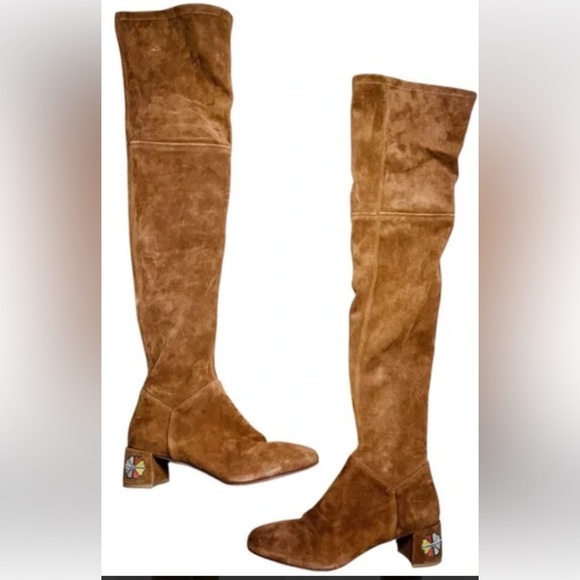 ETRO Brown suede Over the Knee Boots - Picture 1 of 10